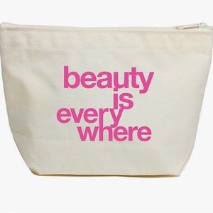 Dogeared canvas cosmetic bag - beauty is everywhere